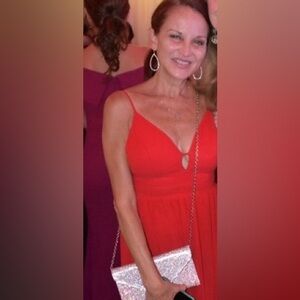 Red gorgeous evening gown size 4 worn once